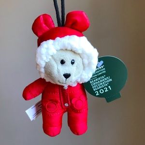 Starbucks Bearista Ornament Key Chain 2021 Holiday Limited